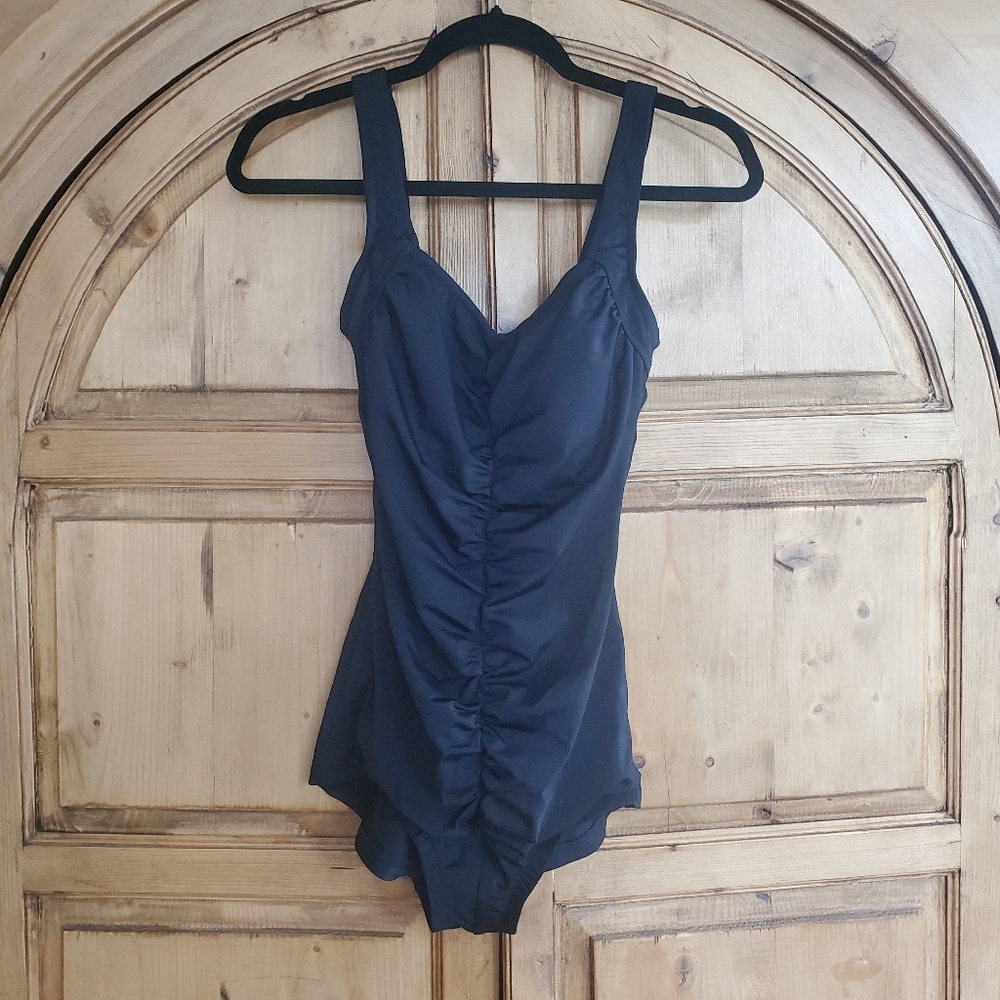 Maxine Black One Piece Swimsuit Size 12